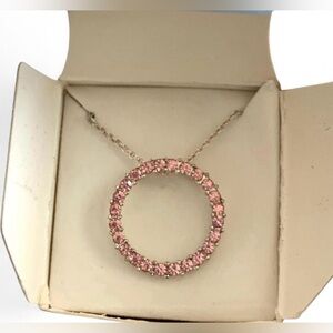 Avon Pink and Silver Minimalist Barbiecore Normcore Necklace